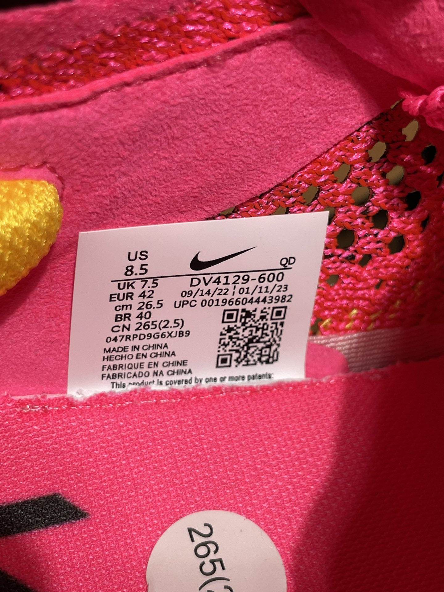  TOP ZoomX Vaporfly Next% 3 Orange Neon  破2 三代  全碳板  低筒 减震防滑 运动鞋 跑步鞋 男鞋 女鞋 波鞋 黄粉DV4129-600