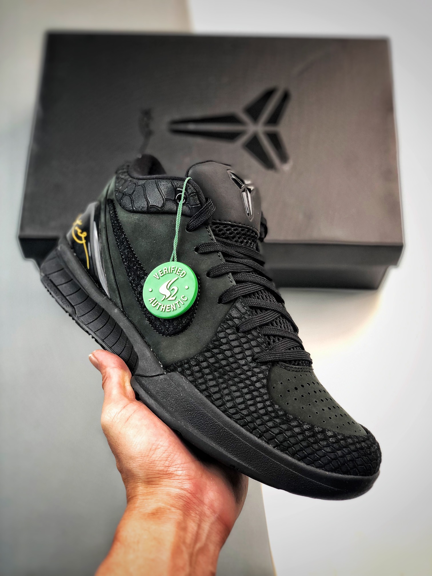  S2外贸 Zoom Kobe4 Protro "Black Mamba 科比 4  低筒   前掌气垫  后掌EVA  篮球鞋 实战鞋 球鞋 男鞋  波鞋 黑曼巴 FQ3544-001