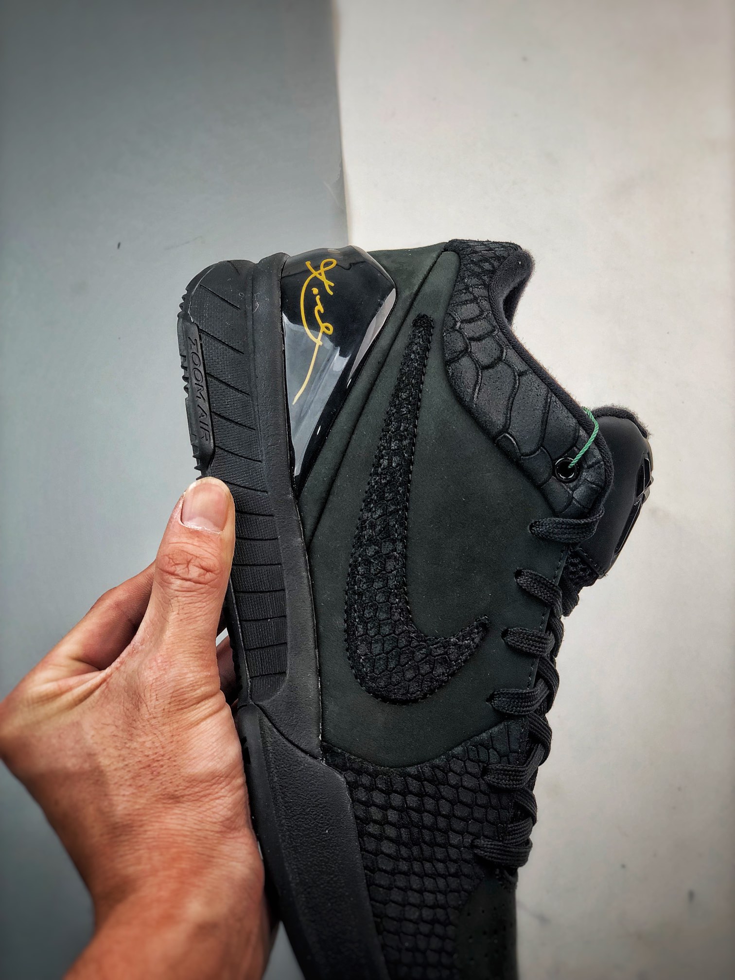  S2外贸 Zoom Kobe4 Protro "Black Mamba 科比 4  低筒   前掌气垫  后掌EVA  篮球鞋 实战鞋 球鞋 男鞋  波鞋 黑曼巴 FQ3544-001