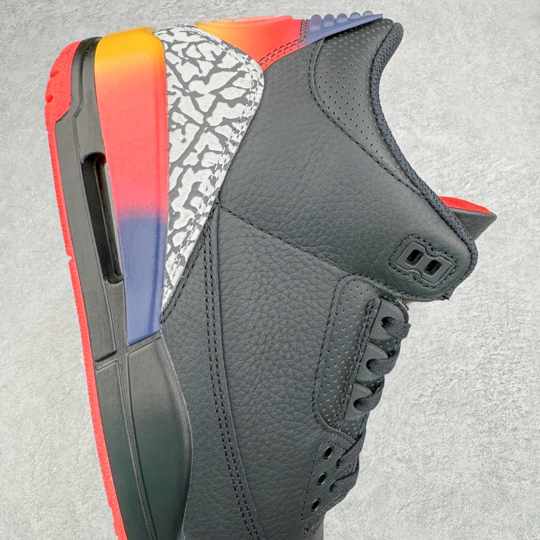  J Balvin Air Jordan 3 Retro Fear AJ3 中筒 休闲鞋 篮球鞋 板鞋 男鞋 黑金 波鞋 黑灰紅  FN0344-001