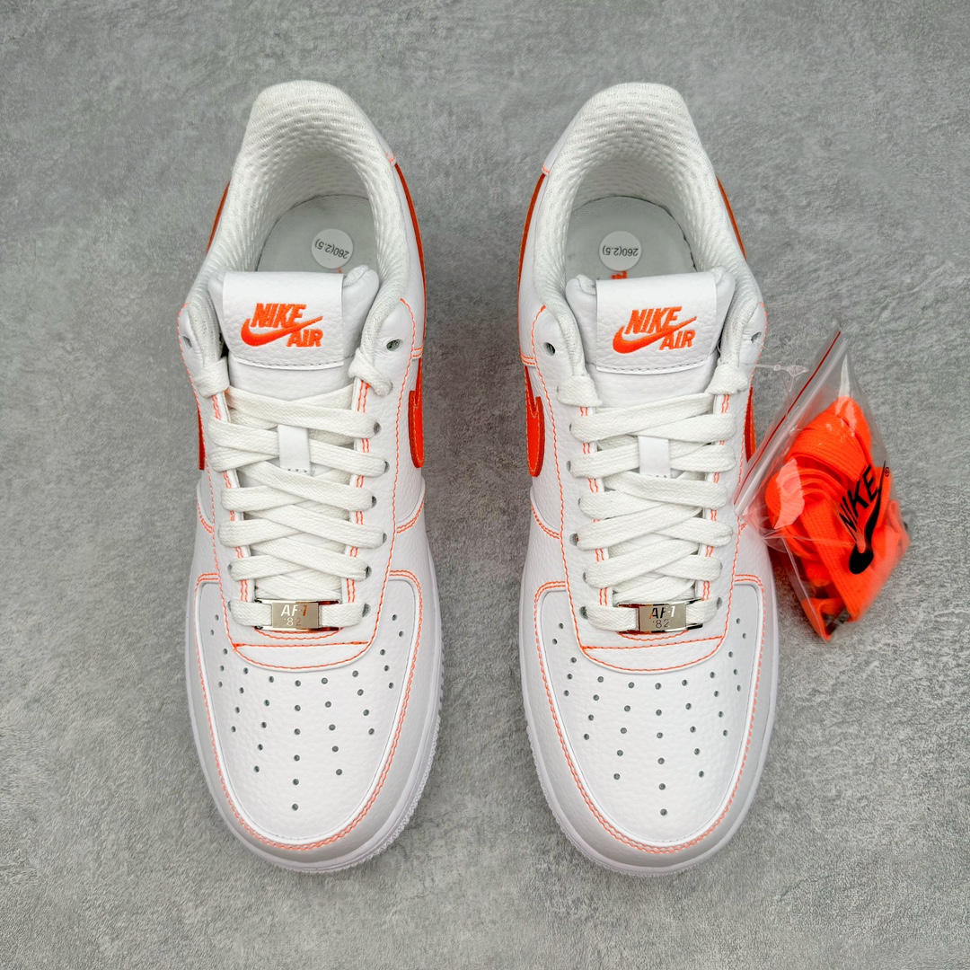  Top VLONE Air Force 1 Low Orang  低筒 防滑轻便 休闲鞋 板鞋 男鞋 女鞋 波鞋  白橙 AA5360-100