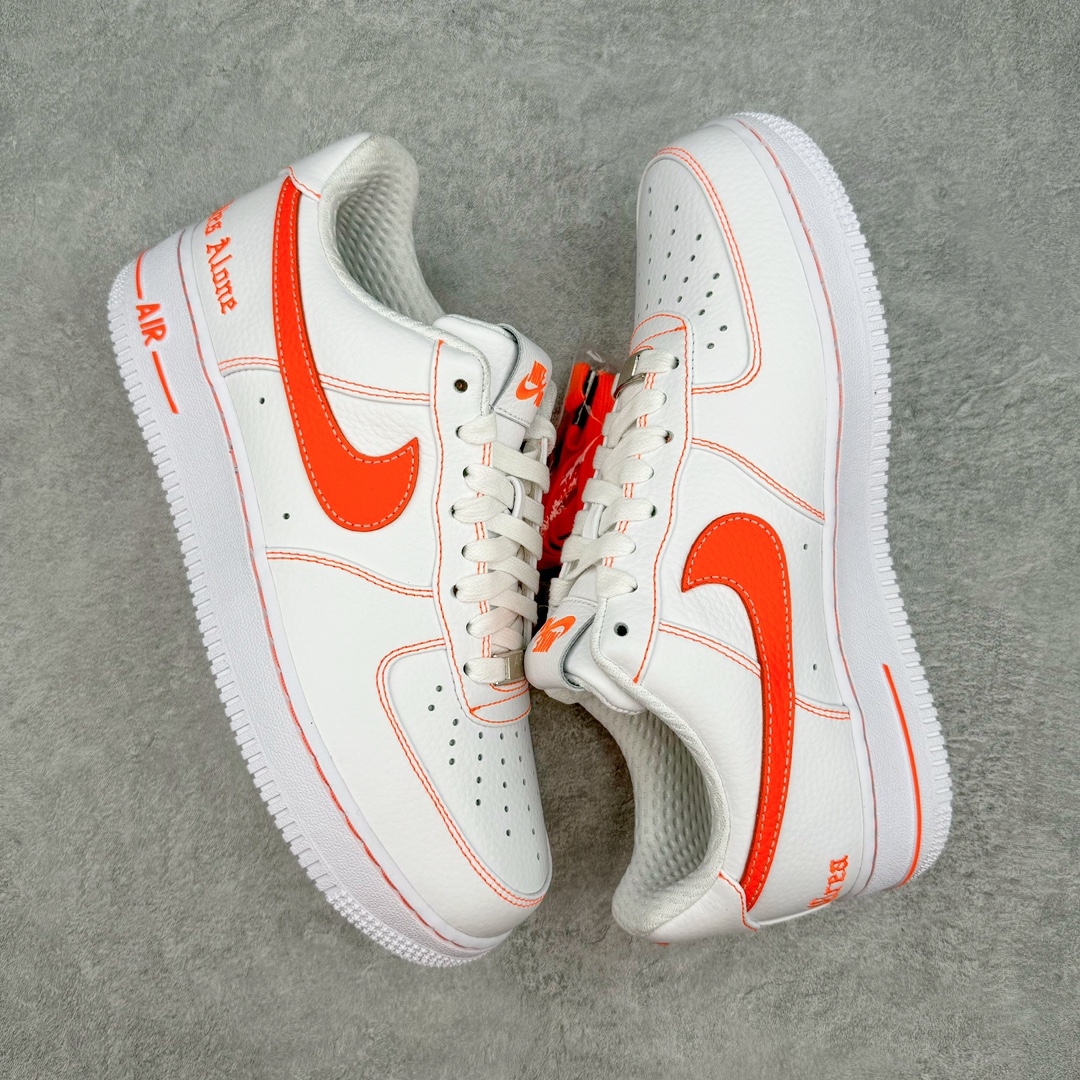  Top VLONE Air Force 1 Low Orang  低筒 防滑轻便 休闲鞋 板鞋 男鞋 女鞋 波鞋  白橙 AA5360-100