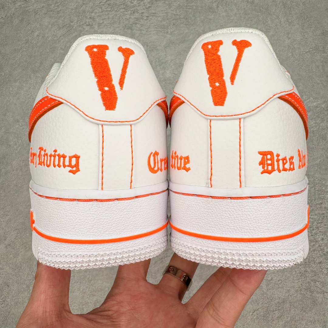  Top VLONE Air Force 1 Low Orang  低筒 防滑轻便 休闲鞋 板鞋 男鞋 女鞋 波鞋  白橙 AA5360-100
