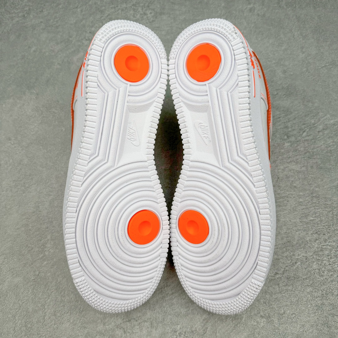  Top VLONE Air Force 1 Low Orang  低筒 防滑轻便 休闲鞋 板鞋 男鞋 女鞋 波鞋  白橙 AA5360-100