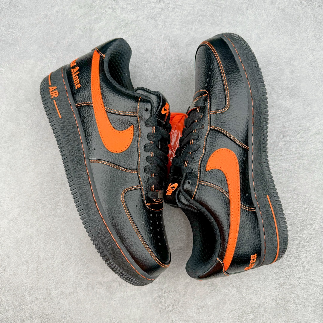  Top VLONE Air Force 1 Low Orang  低筒 防滑轻便 休闲鞋 板鞋 男鞋 女鞋 波鞋  黑橙 AA5360-001