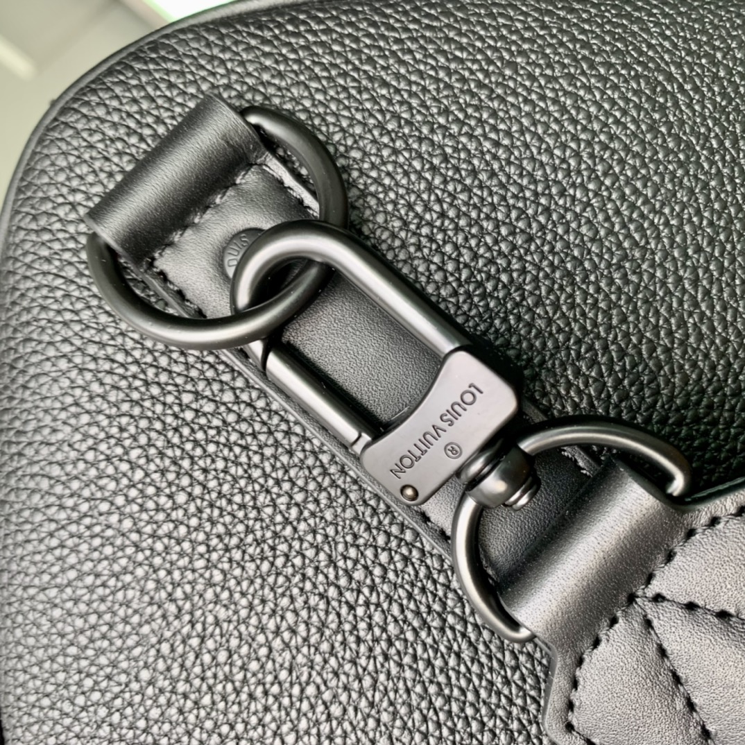  原厂皮 LOUIS VUITTON LV keepall 50  可调节 旅行包 手提包 单肩包 斜挎包  黑色 蓝色 米黄 灰绿 M21420 M22609 