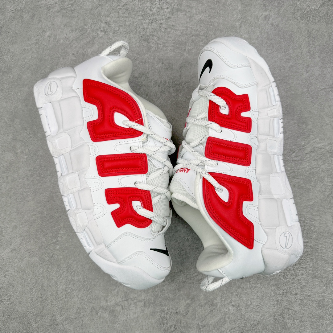 AMBUSH Nike Air More Uptempo Low 皮蓬 大AIR  低筒 复古 篮球鞋 防滑耐磨 男鞋 女鞋  波鞋 白红
