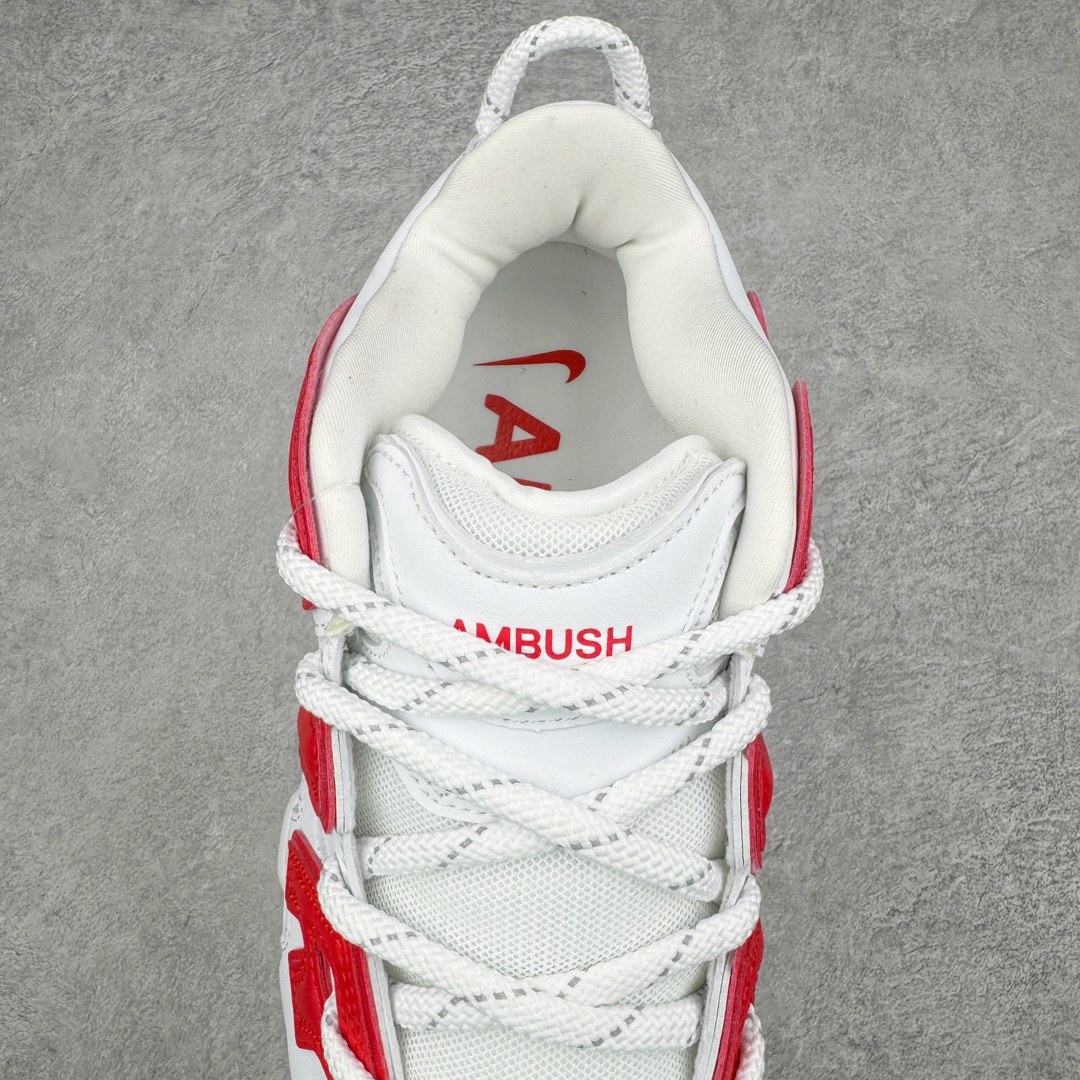 AMBUSH Nike Air More Uptempo Low 皮蓬 大AIR  低筒 复古 篮球鞋 防滑耐磨 男鞋 女鞋  波鞋 白红