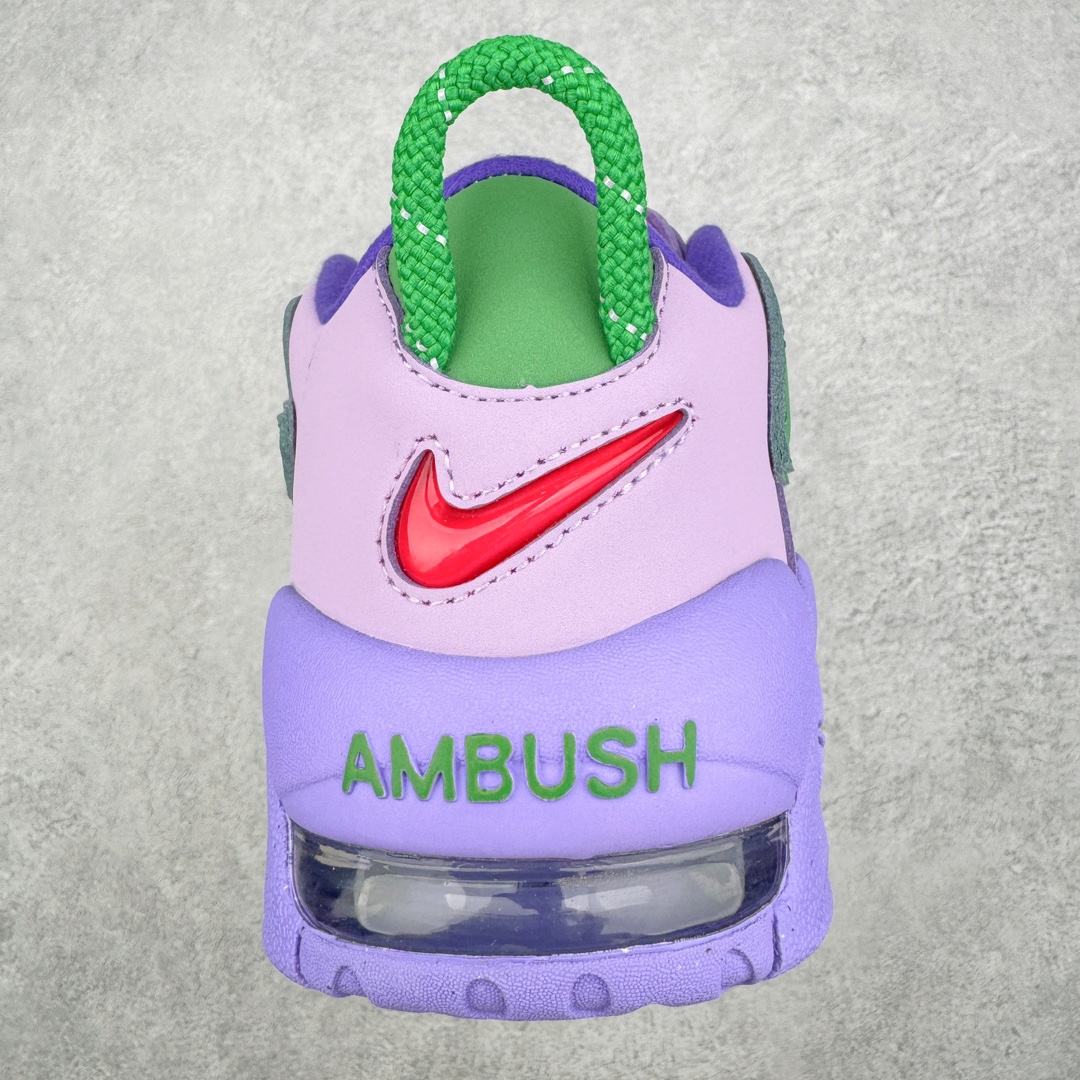  AMBUSH Nike Air More Uptempo Low 皮蓬 大AIR  低筒 复古 篮球鞋 防滑耐磨 男鞋 女鞋  波鞋 紫绿色  FB1299-500