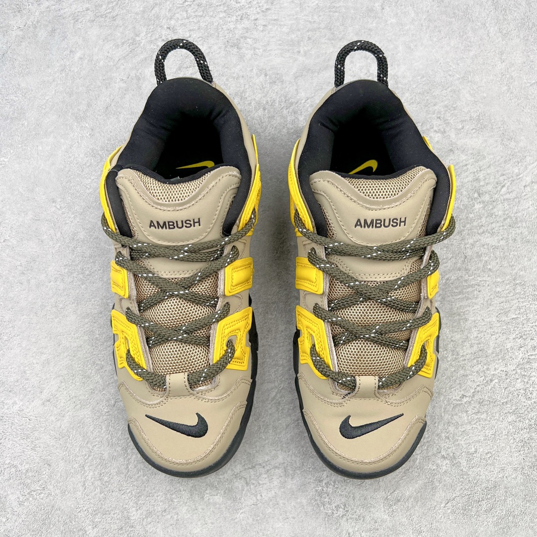  AMBUSH Nike Air More Uptempo Low 皮蓬 大AIR  低筒 复古 篮球鞋 防滑耐磨 男鞋 女鞋  波鞋 棕褐色 FB1299-200