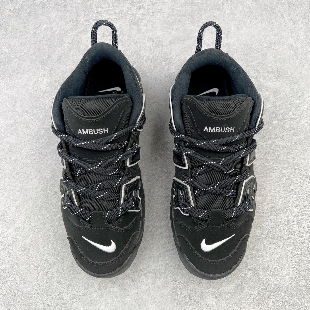  AMBUSH Nike Air More Uptempo Low 皮蓬 大AIR  低筒 复古 篮球鞋 防滑耐磨 男鞋 女鞋  波鞋 黑色 FB1299-200 