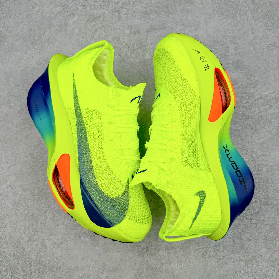  Air Zoom Alphafly NEXT% 3   低筒 减震防滑 气垫运动鞋 跑步鞋 男鞋 女鞋 波鞋 荧光绿 ZD3555-600 