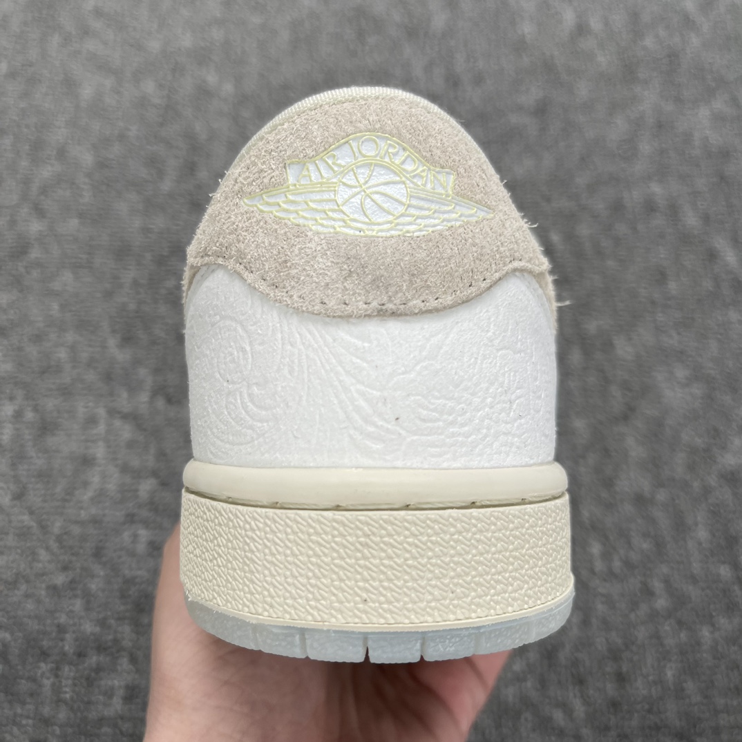 Chris Paul   Air Jordan 1  AJ1 Low OG " Give Them Flowers  低筒 板鞋 休闲鞋 男鞋 波鞋 浮雕白灰 FZ0455-200 