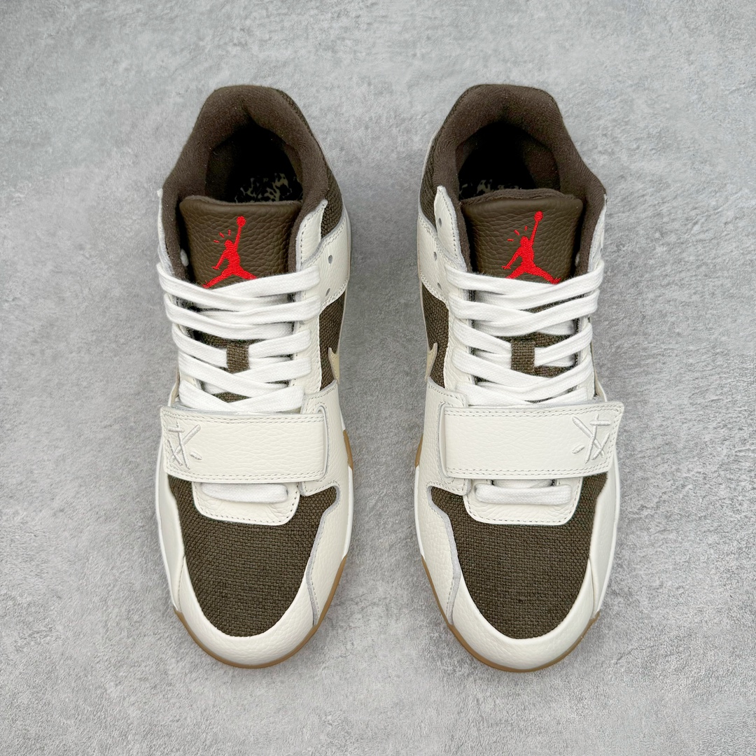 Travis Scott x Jordan AJ Cut The Check   倒钩 联名 魔术贴  板鞋 休闲鞋 防滑耐磨 运动鞋 男鞋 波鞋  白棕黑 FZ8117-100