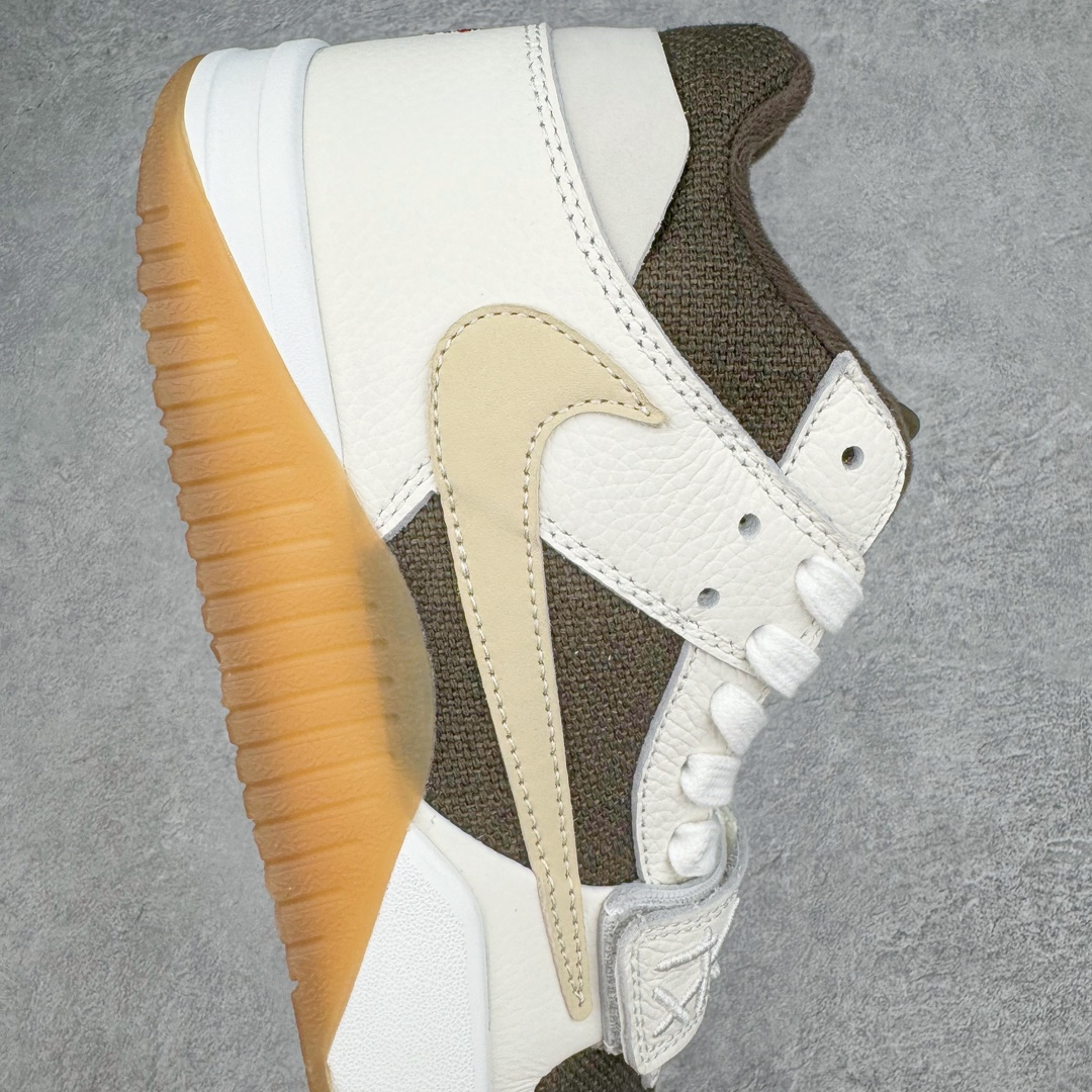 Travis Scott x Jordan AJ Cut The Check   倒钩 联名 魔术贴  板鞋 休闲鞋 防滑耐磨 运动鞋 男鞋 波鞋  白棕黑 FZ8117-100