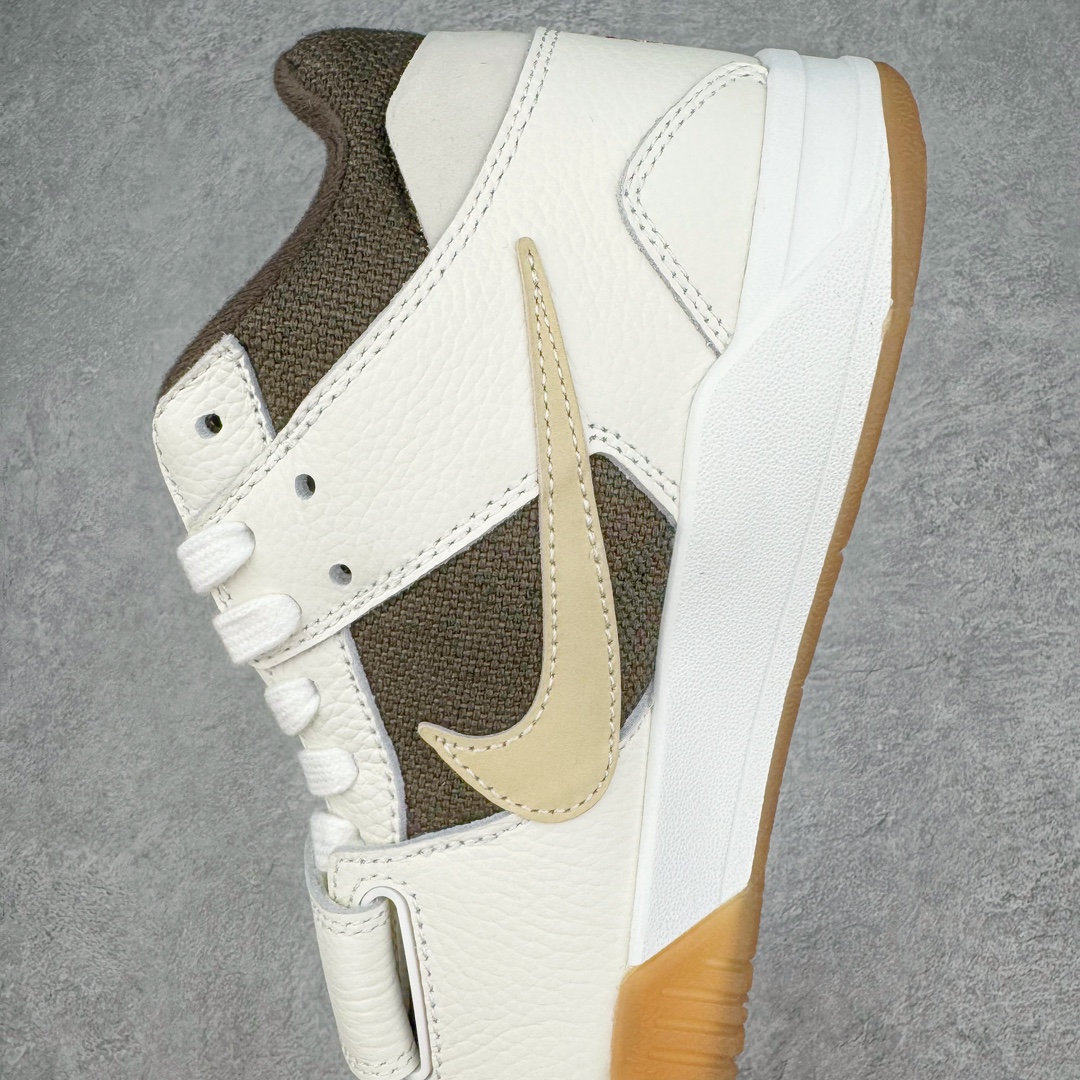 Travis Scott x Jordan AJ Cut The Check   倒钩 联名 魔术贴  板鞋 休闲鞋 防滑耐磨 运动鞋 男鞋 波鞋  白棕黑 FZ8117-100