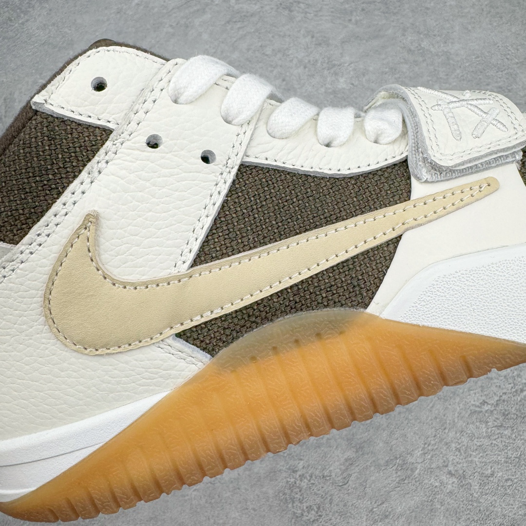 Travis Scott x Jordan AJ Cut The Check   倒钩 联名 魔术贴  板鞋 休闲鞋 防滑耐磨 运动鞋 男鞋 波鞋  白棕黑 FZ8117-100