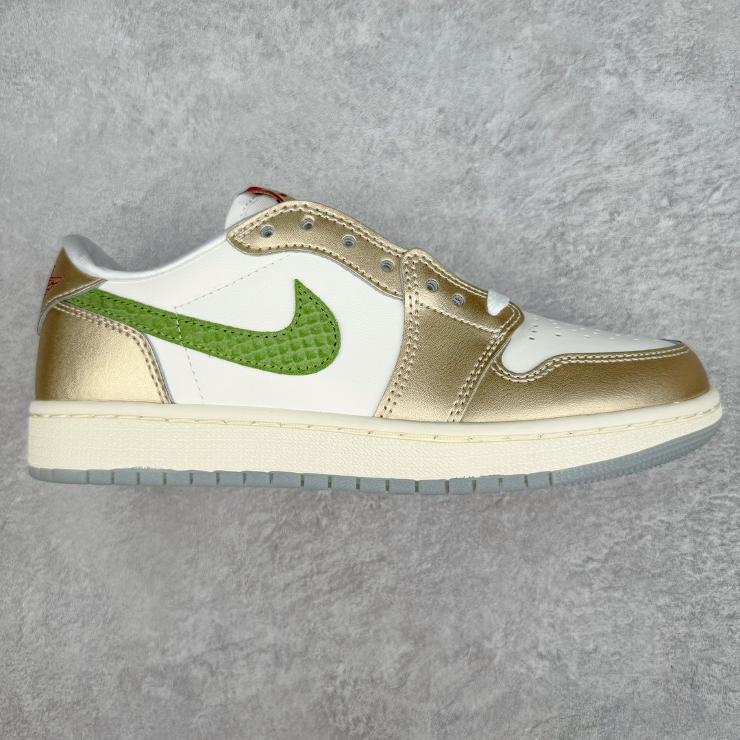  Air Jordan AJ1 Low OG "Year of the Dragon" CNY 女款 低筒  板鞋 篮球鞋  波鞋  龙年限定 金绿 FQ6593-100