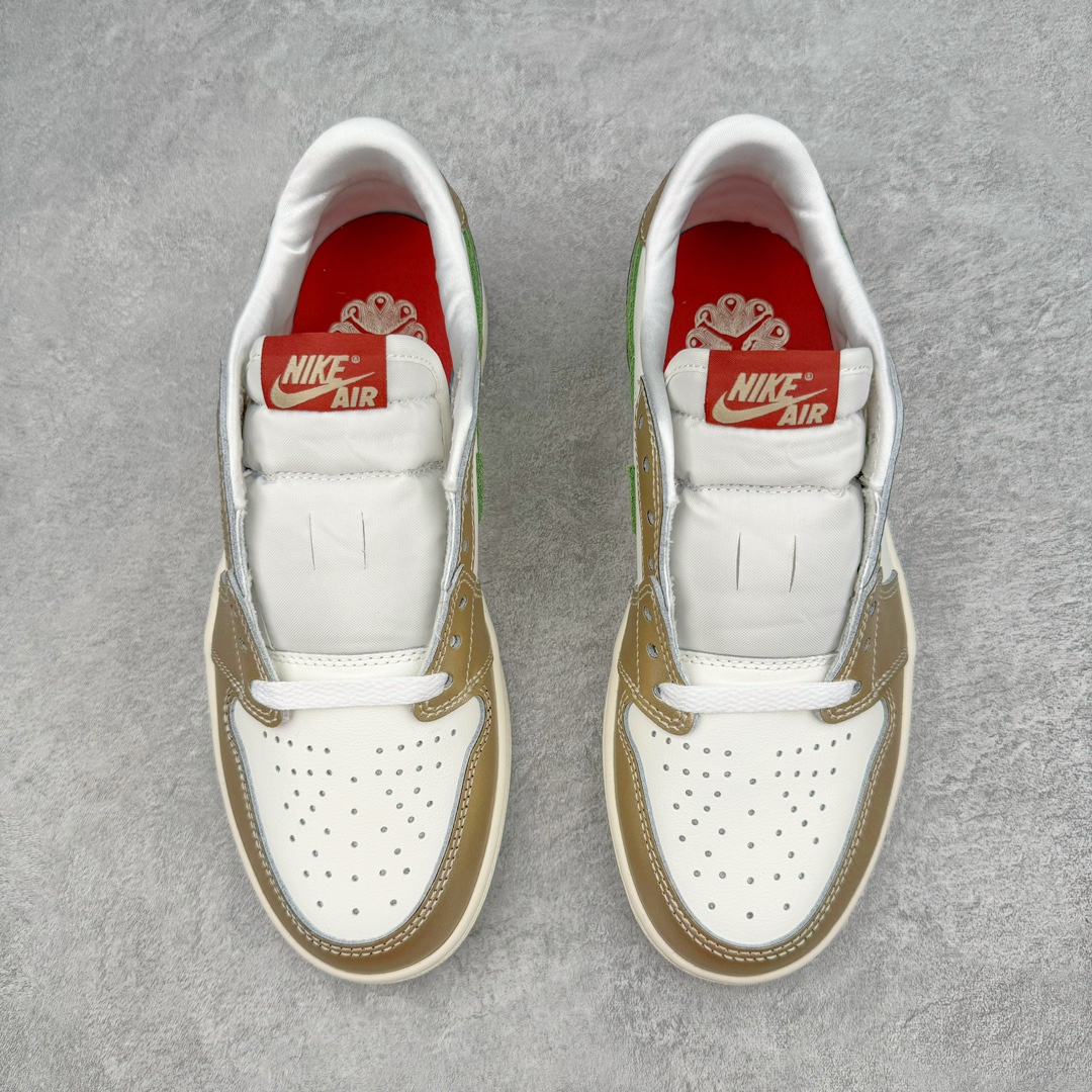  Air Jordan AJ1 Low OG "Year of the Dragon" CNY 女款 低筒  板鞋 篮球鞋  波鞋  龙年限定 金绿 FQ6593-100