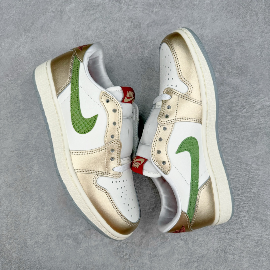  Air Jordan AJ1 Low OG "Year of the Dragon" CNY 女款 低筒  板鞋 篮球鞋  波鞋  龙年限定 金绿 FQ6593-100