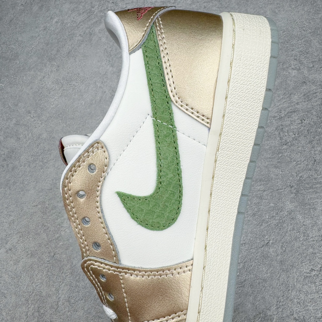  Air Jordan AJ1 Low OG "Year of the Dragon" CNY 女款 低筒  板鞋 篮球鞋  波鞋  龙年限定 金绿 FQ6593-100