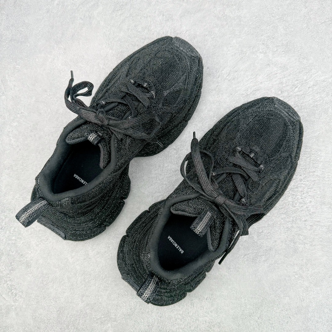  Balenciaga 巴黎世家 3XL 水晶  系带 做旧 低筒 老爹鞋 运动 复古板鞋 休闲鞋 男鞋 女鞋 黑色 