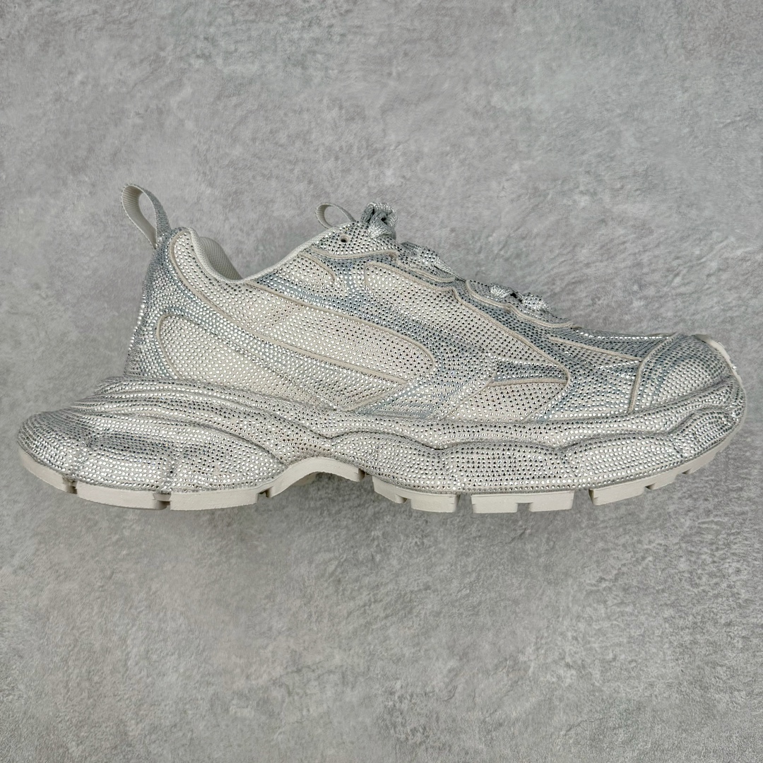  Balenciaga 巴黎世家 3XL 水晶  系带 做旧 低筒 老爹鞋 运动 复古板鞋 休闲鞋 男鞋 女鞋 白色 734731W3XST1100