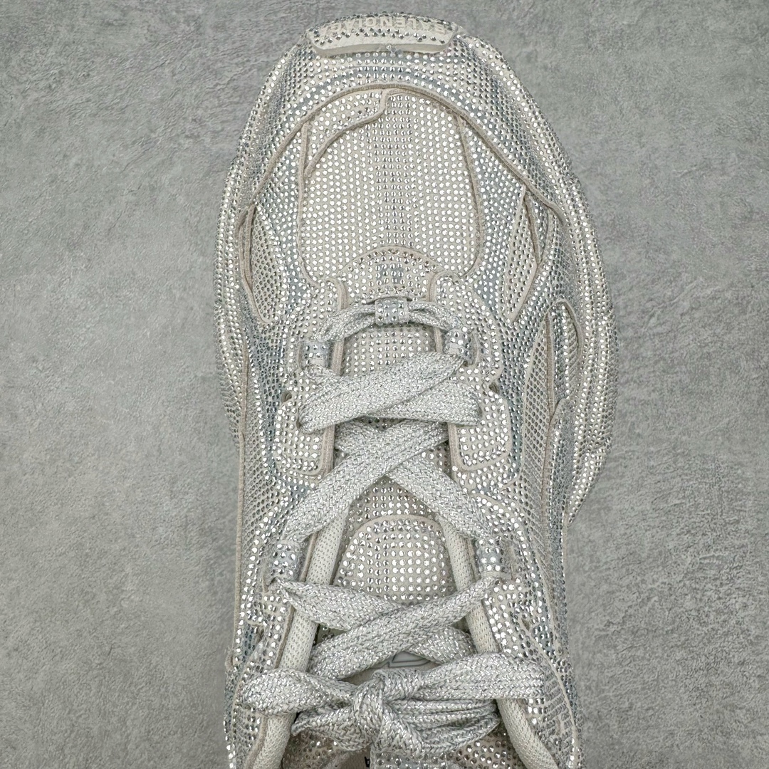  Balenciaga 巴黎世家 3XL 水晶  系带 做旧 低筒 老爹鞋 运动 复古板鞋 休闲鞋 男鞋 女鞋 白色 734731W3XST1100