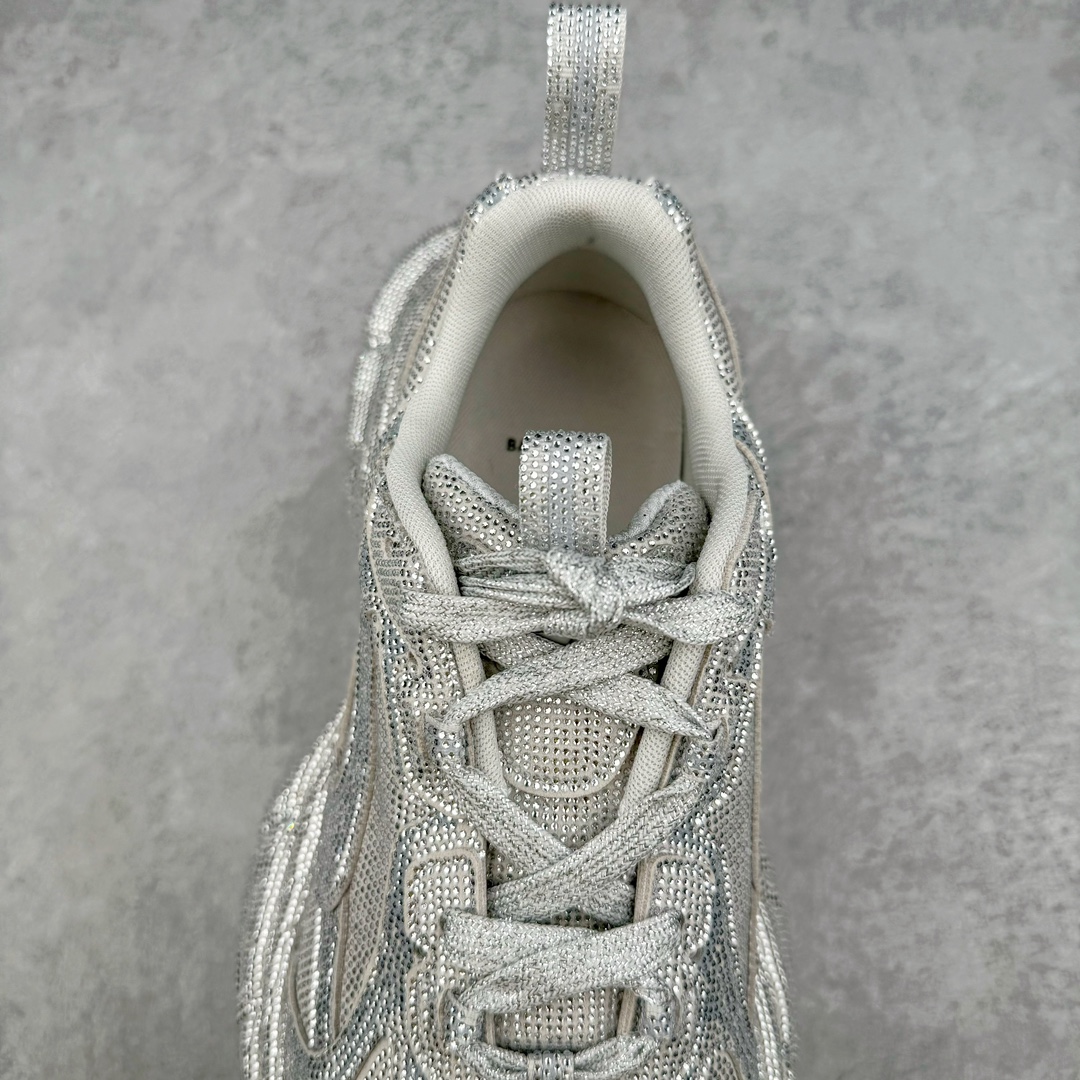  Balenciaga 巴黎世家 3XL 水晶  系带 做旧 低筒 老爹鞋 运动 复古板鞋 休闲鞋 男鞋 女鞋 白色 734731W3XST1100