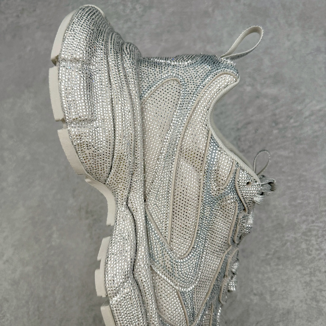  Balenciaga 巴黎世家 3XL 水晶  系带 做旧 低筒 老爹鞋 运动 复古板鞋 休闲鞋 男鞋 女鞋 白色 734731W3XST1100