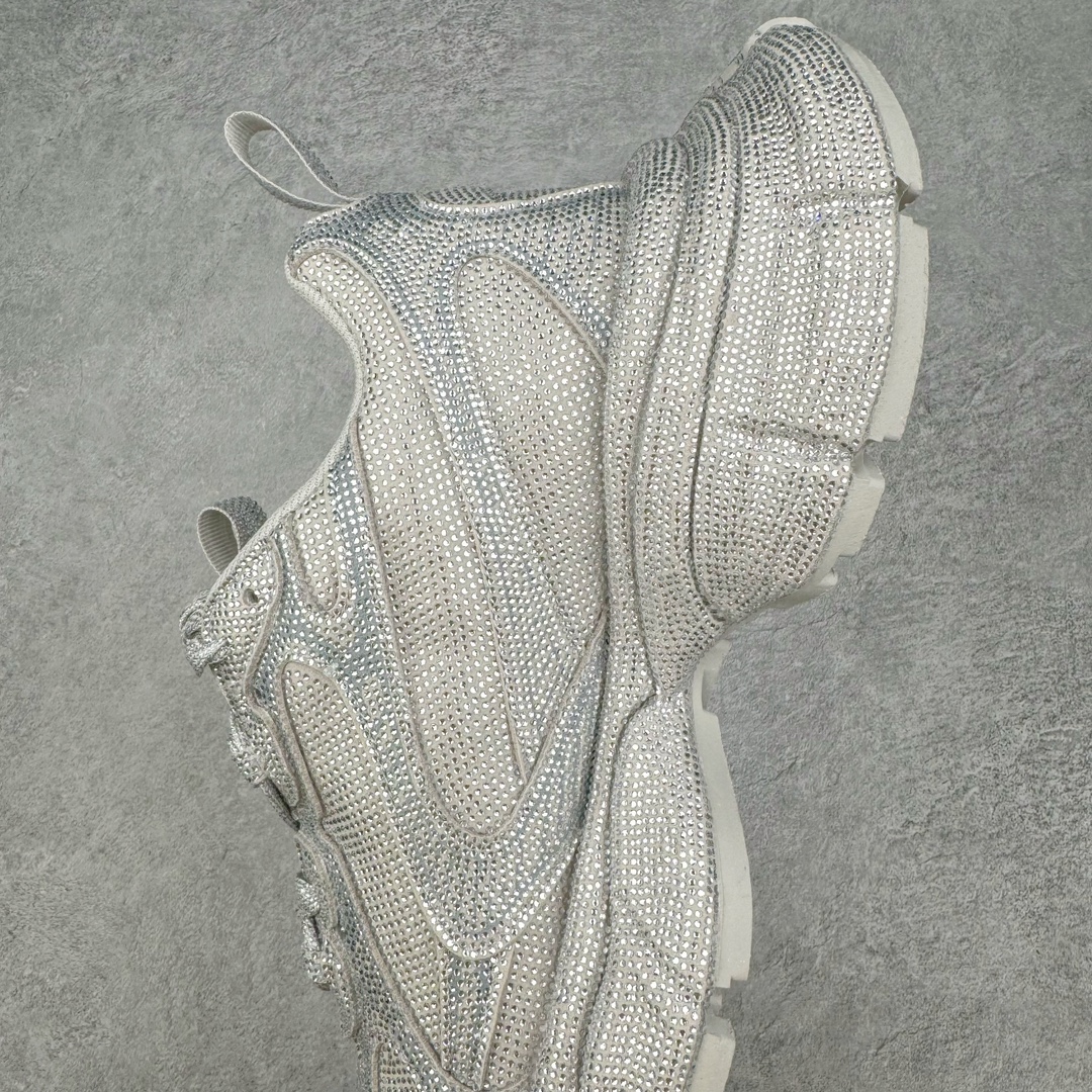  Balenciaga 巴黎世家 3XL 水晶  系带 做旧 低筒 老爹鞋 运动 复古板鞋 休闲鞋 男鞋 女鞋 白色 734731W3XST1100