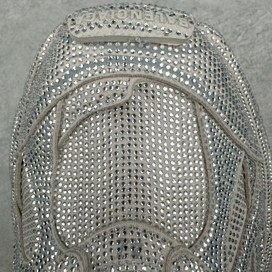  Balenciaga 巴黎世家 3XL 水晶  系带 做旧 低筒 老爹鞋 运动 复古板鞋 休闲鞋 男鞋 女鞋 白色 734731W3XST1100