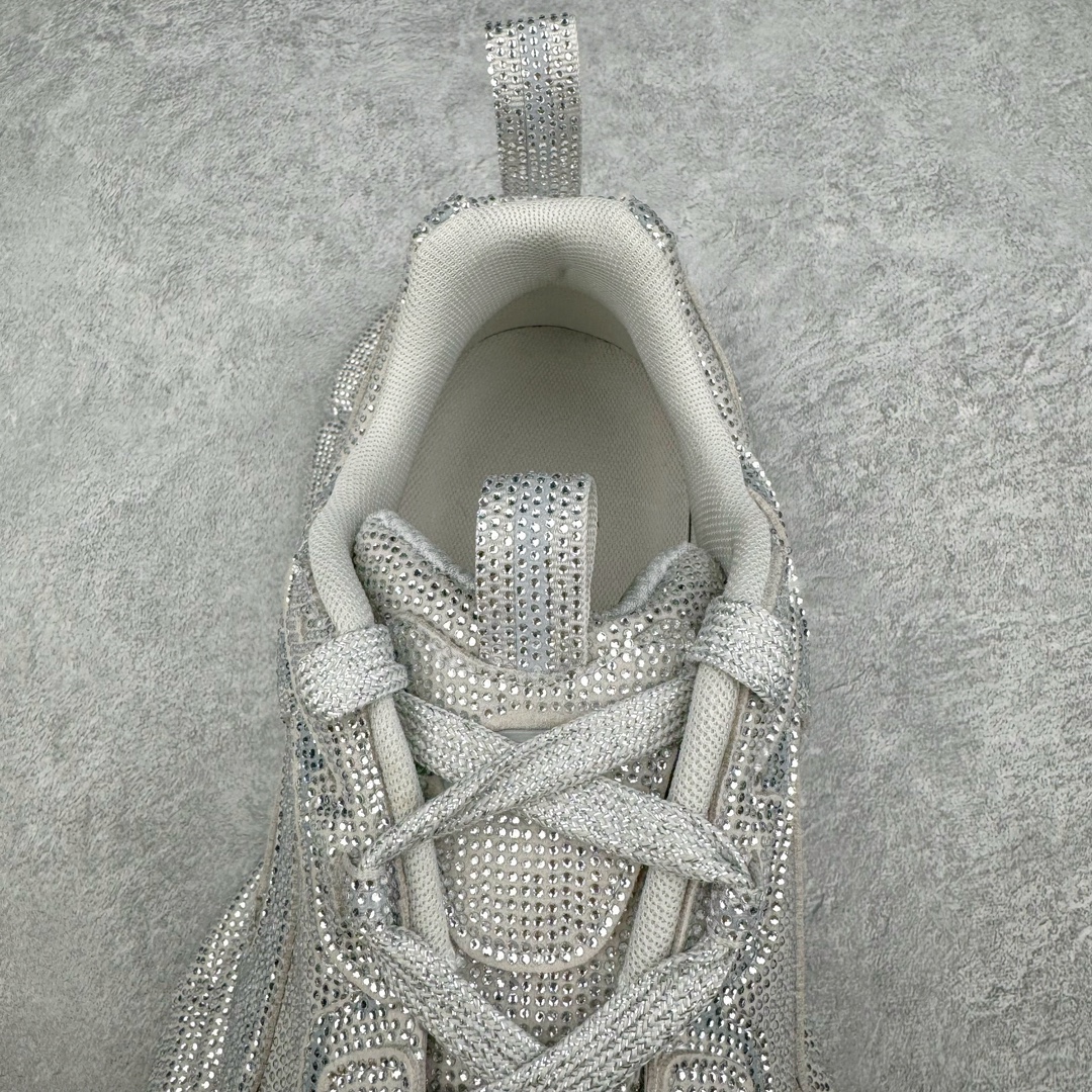  Balenciaga 巴黎世家 3XL 水晶  系带 做旧 低筒 老爹鞋 运动 复古板鞋 休闲鞋 男鞋 女鞋 白色 734731W3XST1100