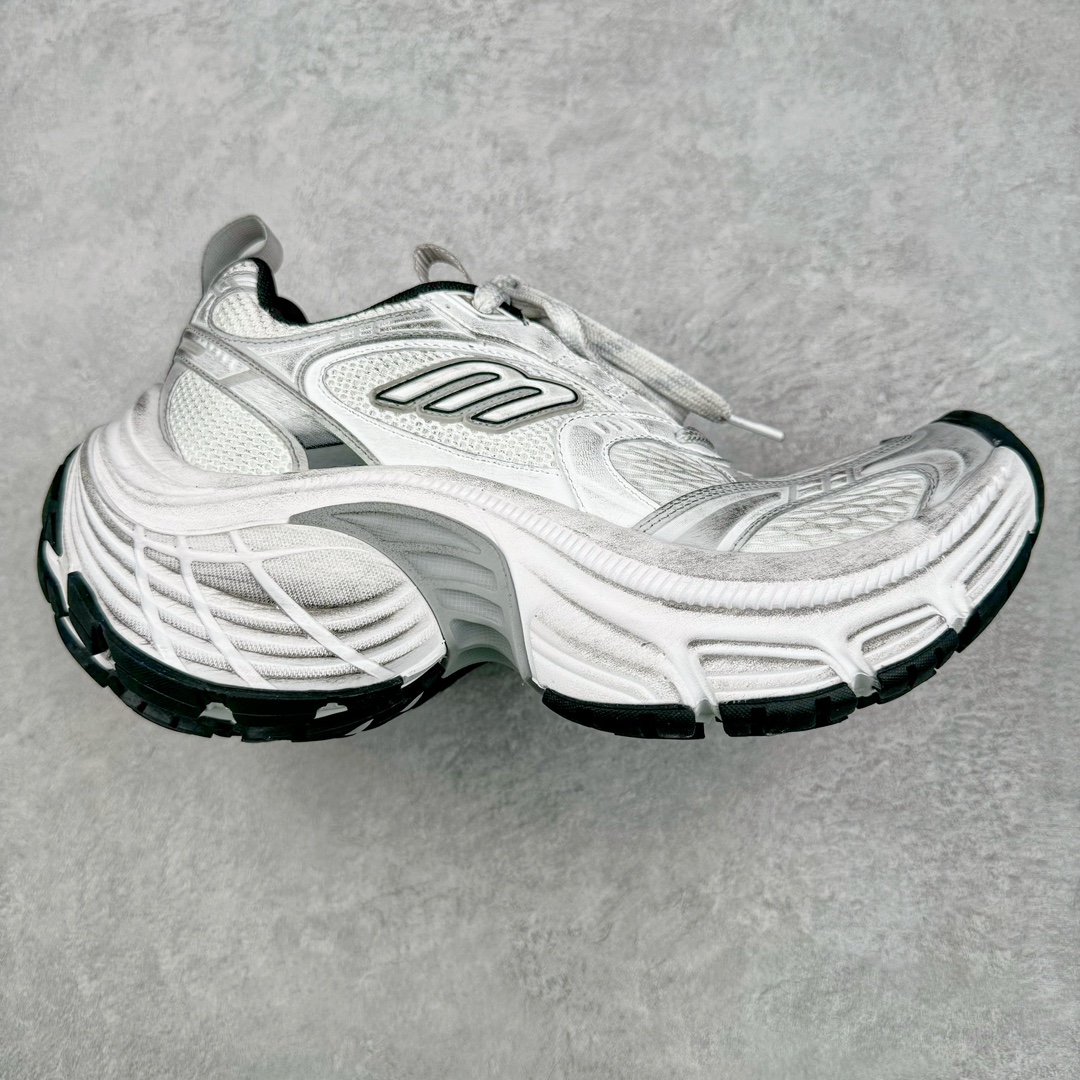  Balenciaga 10XL  巴黎世家 网布 系带 做旧 低筒 老爹鞋 运动 复古板鞋 休闲鞋 男鞋 女鞋  白色 做旧