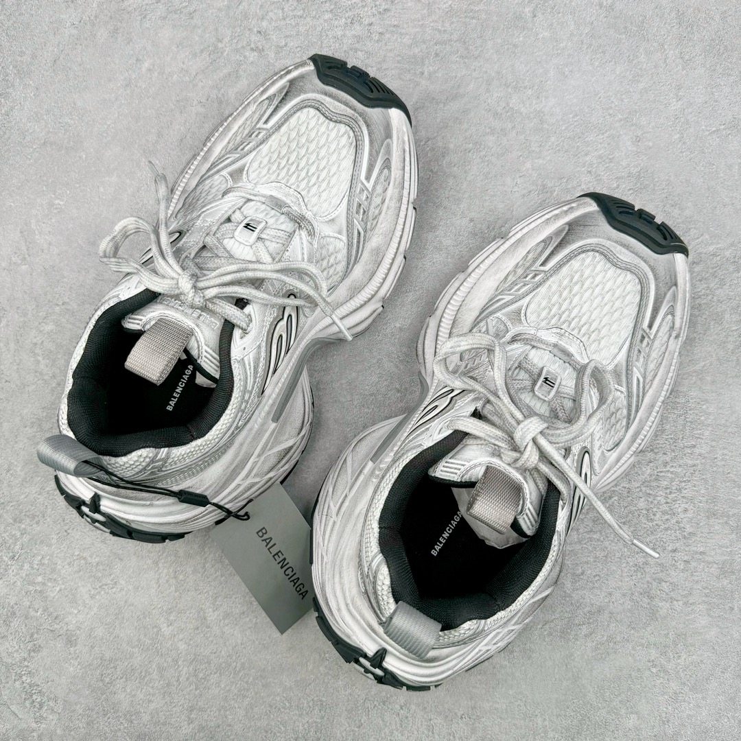  Balenciaga 10XL  巴黎世家 网布 系带 做旧 低筒 老爹鞋 运动 复古板鞋 休闲鞋 男鞋 女鞋  白色 做旧