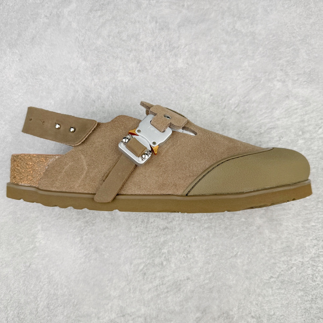  Birkenstock Dior迪奥 Tokio 勃肯 小牛皮 圆头 时尚凉拖 卡其色 3SA116ZSD_H620