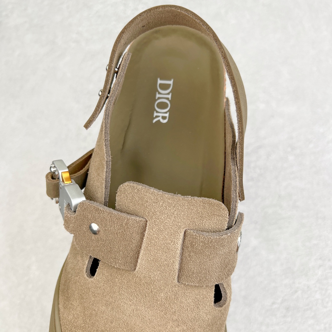  Birkenstock Dior迪奥 Tokio 勃肯 小牛皮 圆头 时尚凉拖 卡其色 3SA116ZSD_H620