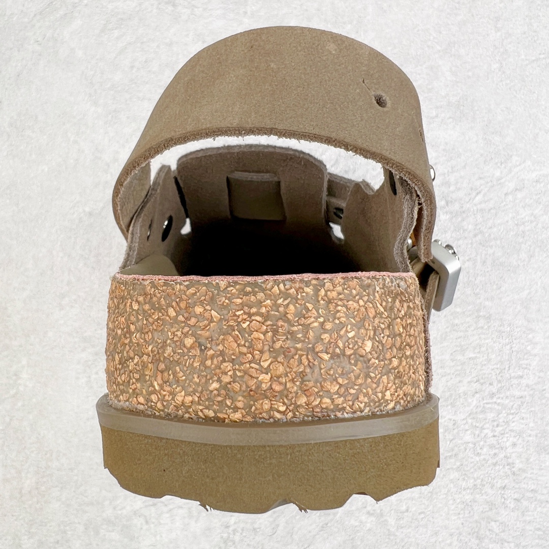  Birkenstock Dior迪奥 Tokio 勃肯 小牛皮 圆头 时尚凉拖 卡其色 3SA116ZSD_H620