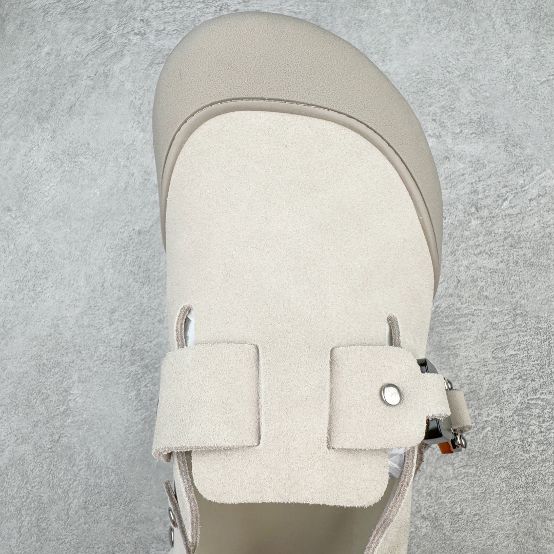   Birkenstock Dior迪奥 Tokio 勃肯 小牛皮 圆头 时尚凉拖 米灰色 3SA116ZSD_H161