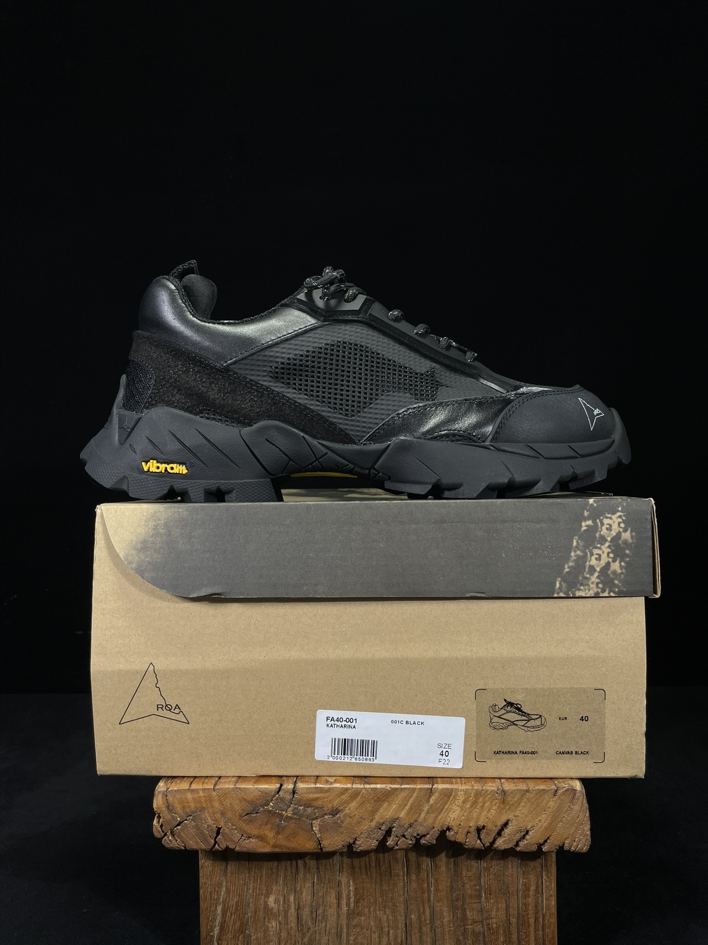  ROA Hiking 低筒 休闲 简约舒适 尼龙 户外登山鞋 男女同款 黑色 KFA10-001