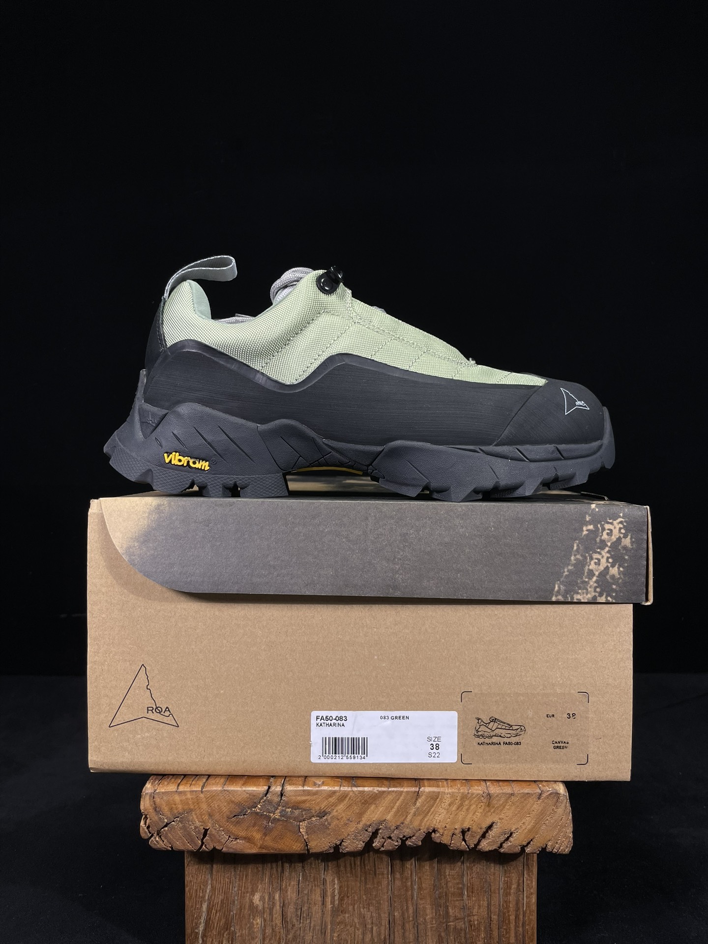  ROA Hiking 低筒 休闲 简约舒适 尼龙 户外登山鞋 男女同款 棕绿色