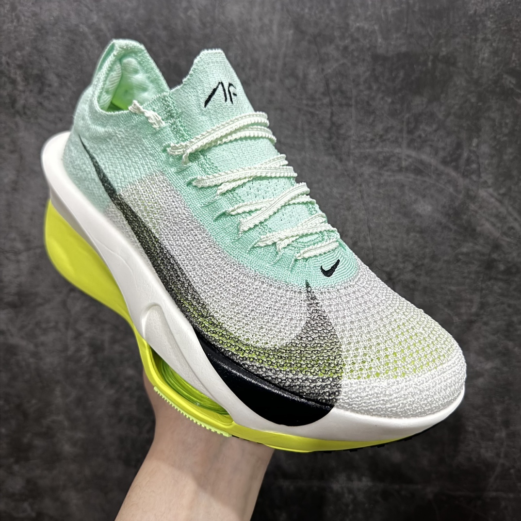  Air Zoom Alphafly NEXT% 3   低筒 减震防滑 马拉松 气垫运动鞋 跑步鞋 男鞋 女鞋 波鞋 黄绿 DV9422-300