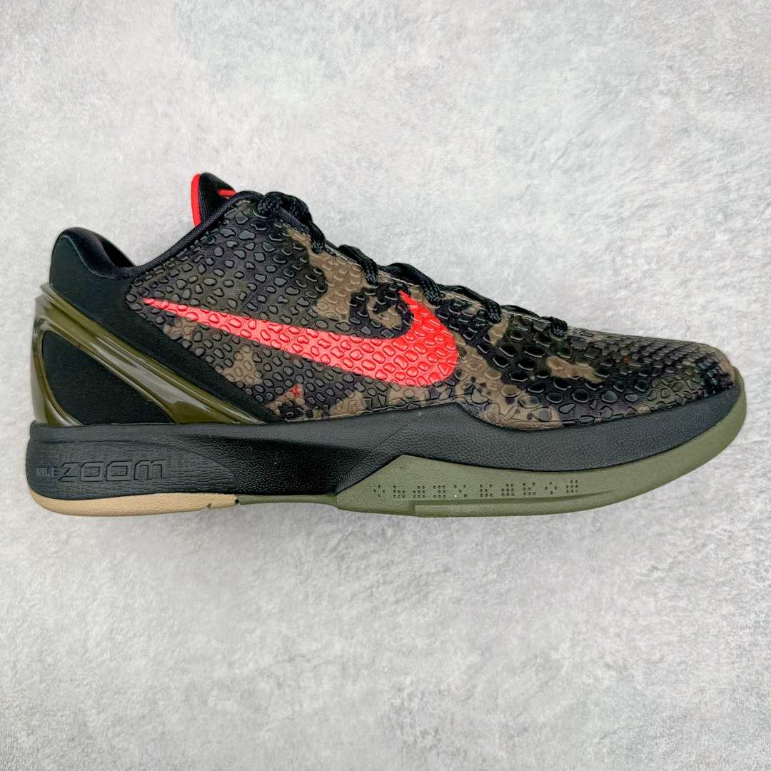  到货后不可临时取消退换 偏小半码到一码最强实战 H12  KOBE6 Italian Camo 科比 6  前掌Zoom气垫 后掌EVA缓震 球鞋 籃球鞋 實戰鞋  真碳板 波鞋 男鞋 沙漠 黑紅迷彩 FQ3546-001    