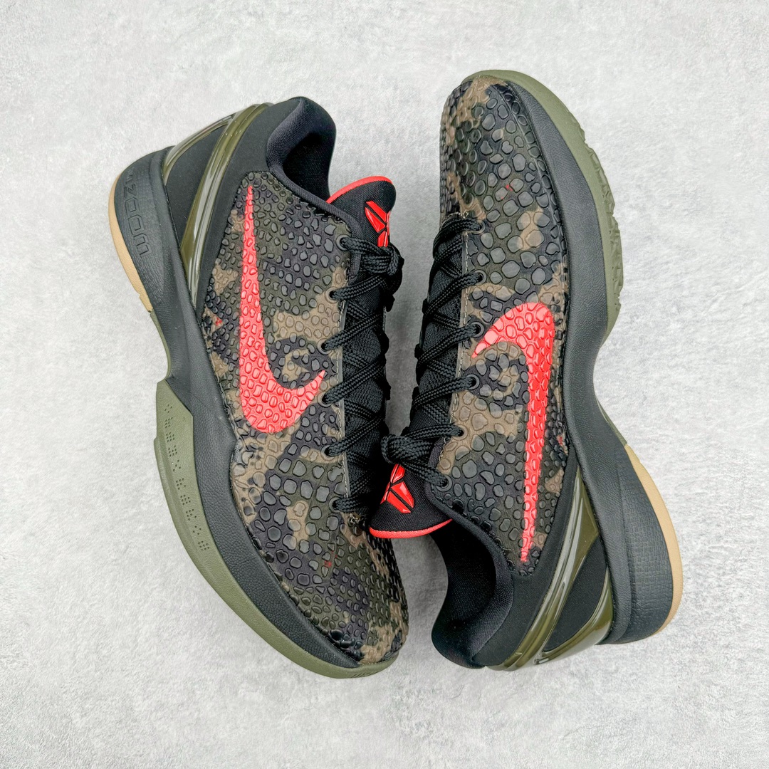  到货后不可临时取消退换 偏小半码到一码最强实战 H12  KOBE6 Italian Camo 科比 6  前掌Zoom气垫 后掌EVA缓震 球鞋 籃球鞋 實戰鞋  真碳板 波鞋 男鞋 沙漠 黑紅迷彩 FQ3546-001    