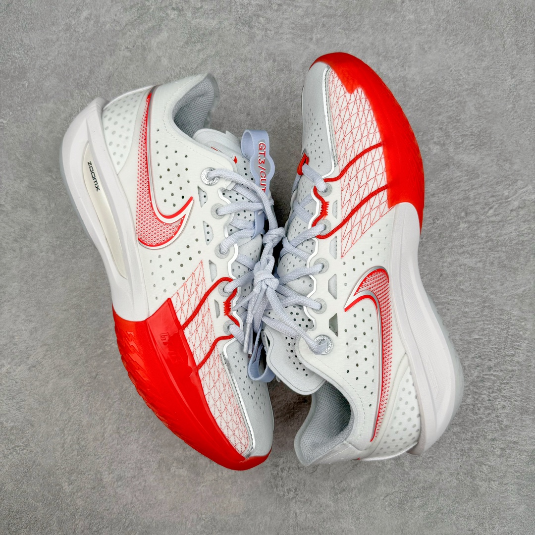 超临界版本 ZOOM GT Cut 3 EP  中筒  篮球鞋 球鞋 实战鞋 全掌气垫 后卫精英 TPU抗扭 男鞋 波鞋 白红 DV2918-101
