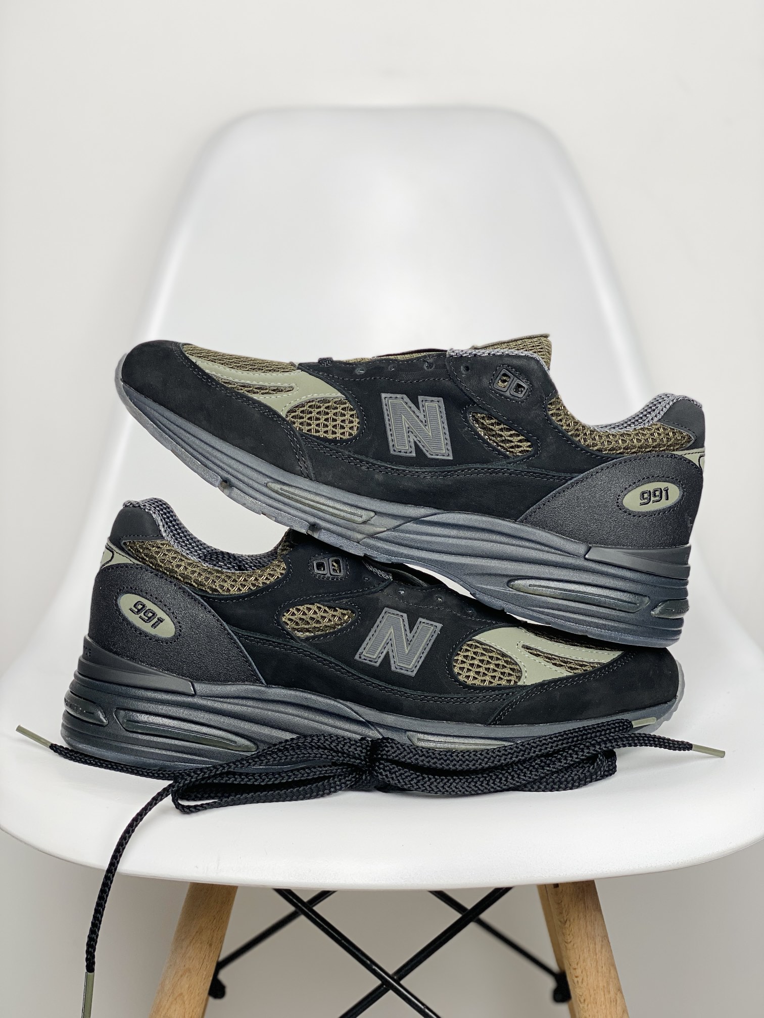  新版  STONE ISLAND New Balance 991V2 石头岛 低筒 复古跑鞋 休闲鞋 运动鞋 波鞋 男鞋 女鞋 黑橄榄绿 U991SD2