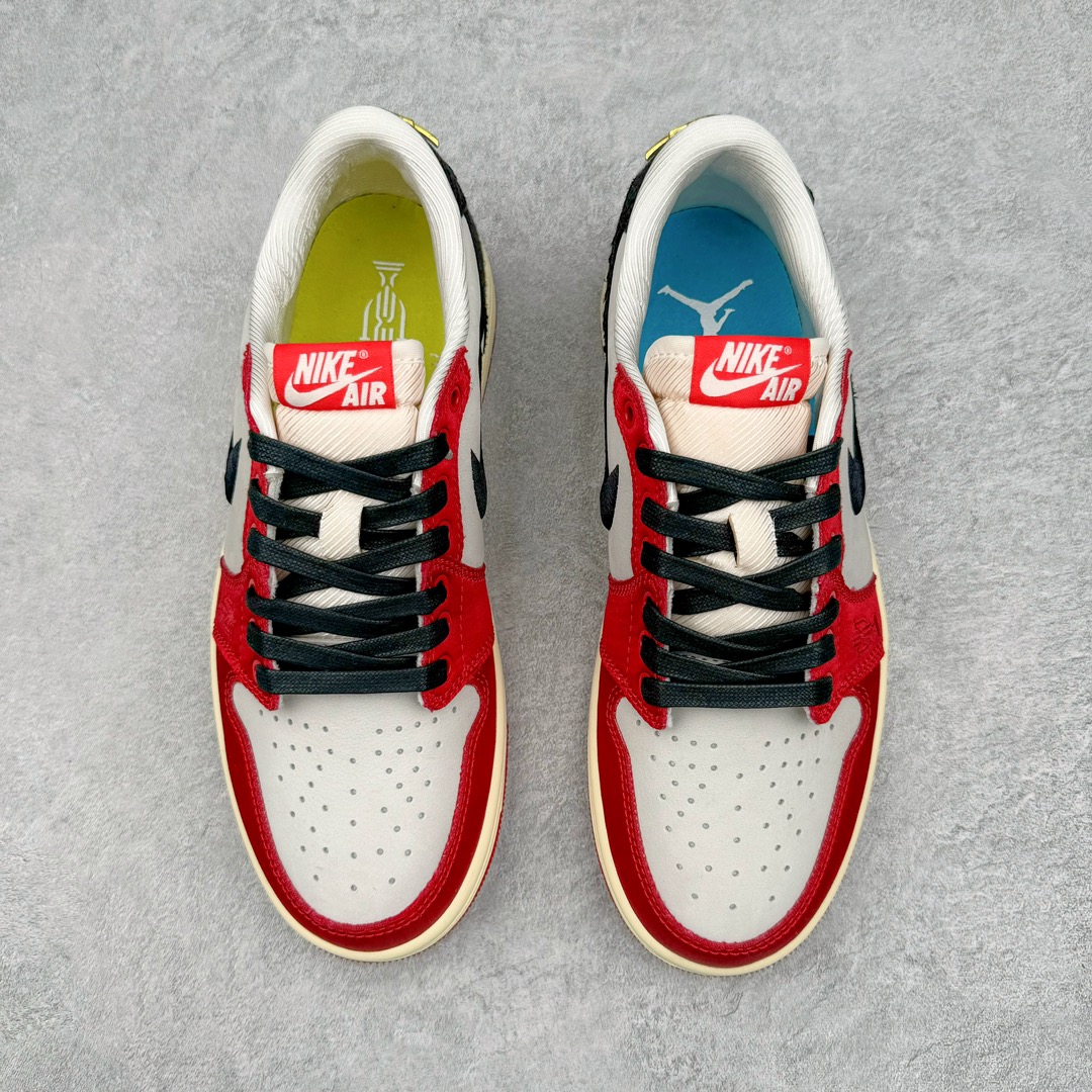 Trophy Room  Air Jordan 1 Low OG AJ1  Away 低筒 织物 皮革 板鞋 休闲鞋 男鞋 女鞋 波鞋  白黑红 FN0432-100