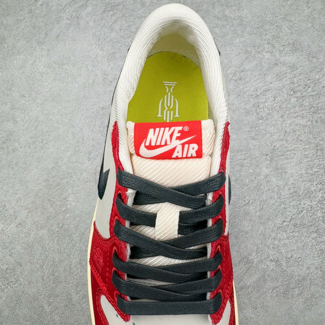 Trophy Room  Air Jordan 1 Low OG AJ1  Away 低筒 织物 皮革 板鞋 休闲鞋 男鞋 女鞋 波鞋  白黑红 FN0432-100