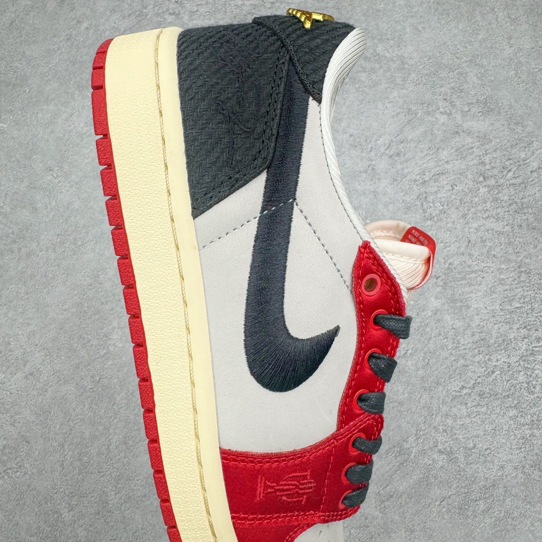 Trophy Room  Air Jordan 1 Low OG AJ1  Away 低筒 织物 皮革 板鞋 休闲鞋 男鞋 女鞋 波鞋  白黑红 FN0432-100