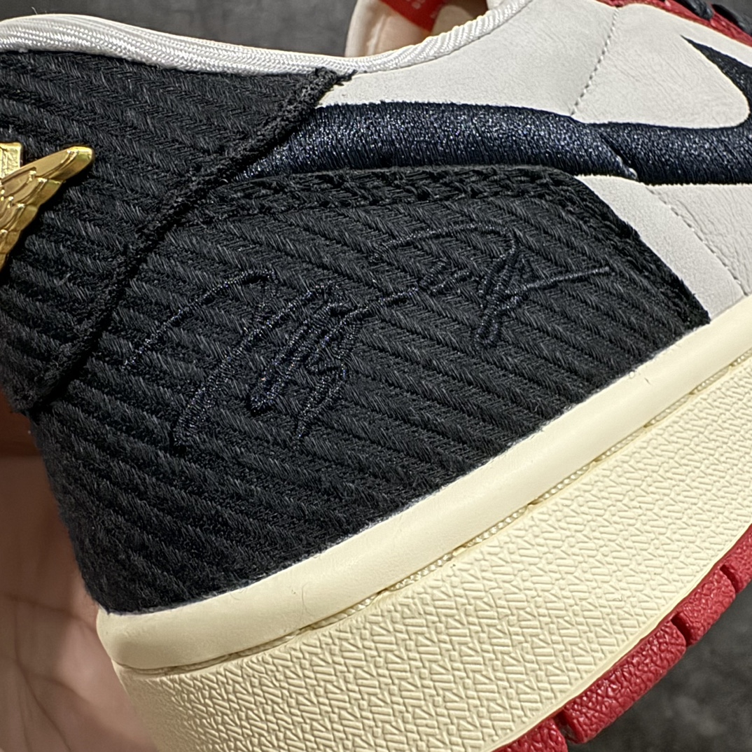 Trophy Room  Air Jordan 1 Low OG AJ1  Away 低筒 织物 皮革 板鞋 休闲鞋 男鞋 女鞋 波鞋  白黑红 FN0432-100